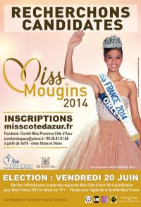Election Miss Mougins 2014. Le vendredi 20 juin 2014 à mougins. Alpes-Maritimes. 